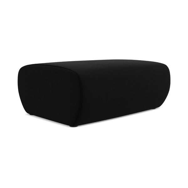 Taburet negru cu tapițerie din catifea Kapua – Makamii-image-1