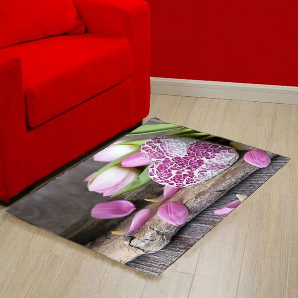 Covoraș din vinilin Purple Love, 52 x 75 cm-image-3