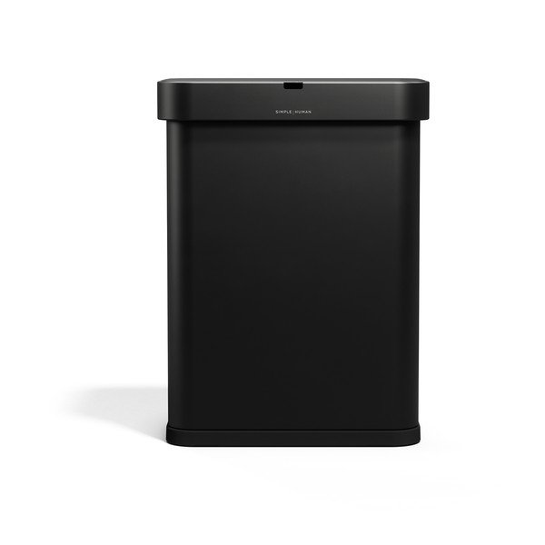 Coș de gunoi negru cu senzori de deschidere din oțel 58 l Sensor – simplehuman-image-2