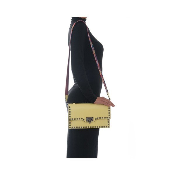 Geantă din piele Isabella Rhea Salix, galbenă -image-3