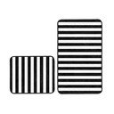 Covorașe de baie albe/negre 2 buc. 60x100 cm – Mila Home