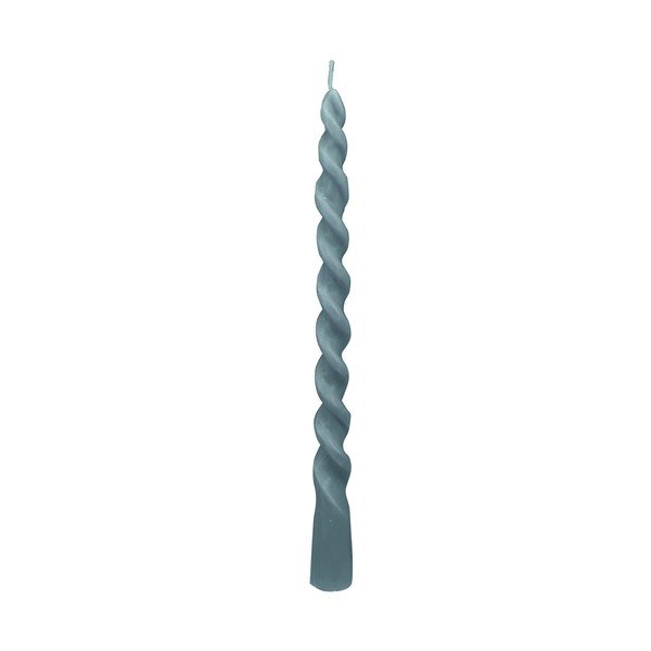 Set 2 lumânări din ceară PT LIVING Spiral, albastru