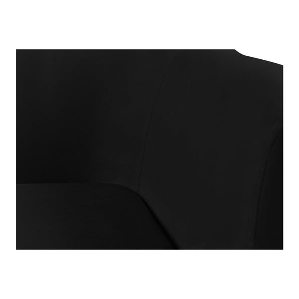 Canapea cu tapițerie din catifea Kooko Home GLAM, negru, 175 cm-image-4