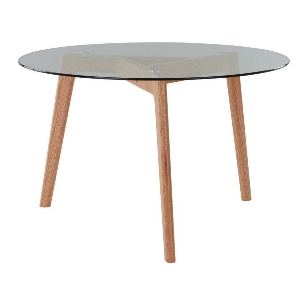 Masă de dining rotundă din lemn de stejar ø 120 cm Malevik – Jotex