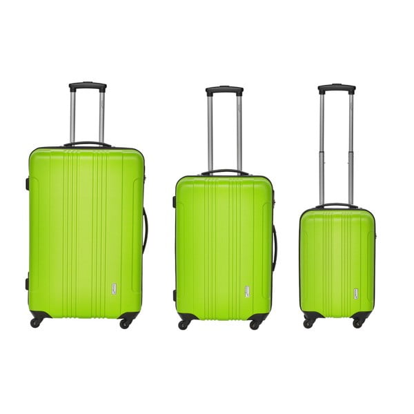 Set 3 trolere Packenger Travel, verde