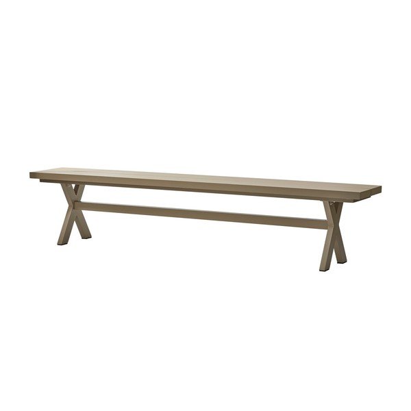 Bancă de grădină verde din metal Delta – Exotan-image-4