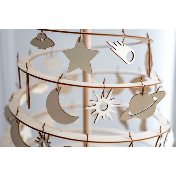 Set 8 decorațiuni de Crăciun din lemn Spira Medium-image-3