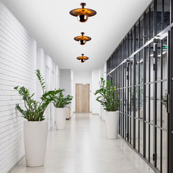 Plafonieră arămie cu abajur din metal ø 48 cm Kurt – Opviq lights-image-3