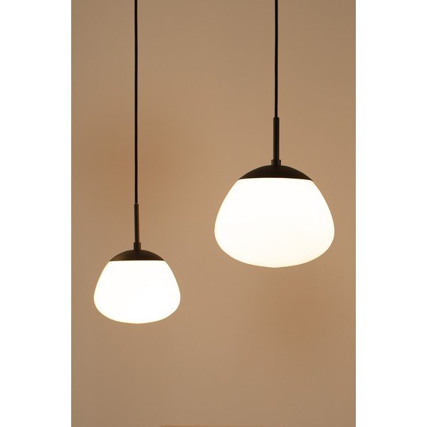 Lustră neagră-albă cu abajur din sticlă ø 18 cm Rise – Markslöjd-image-2