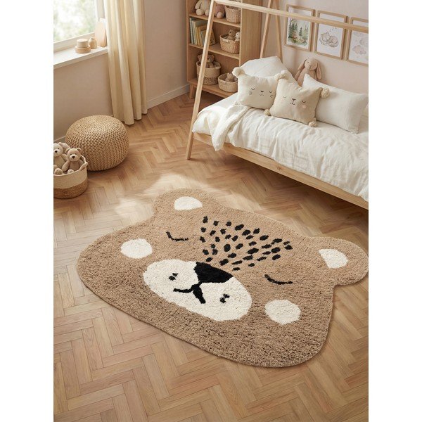Covor pentru copii maro deschis lavabil/țesut manual din bumbac 93x120 cm Snuggle Bea – Hanse Home-image-1