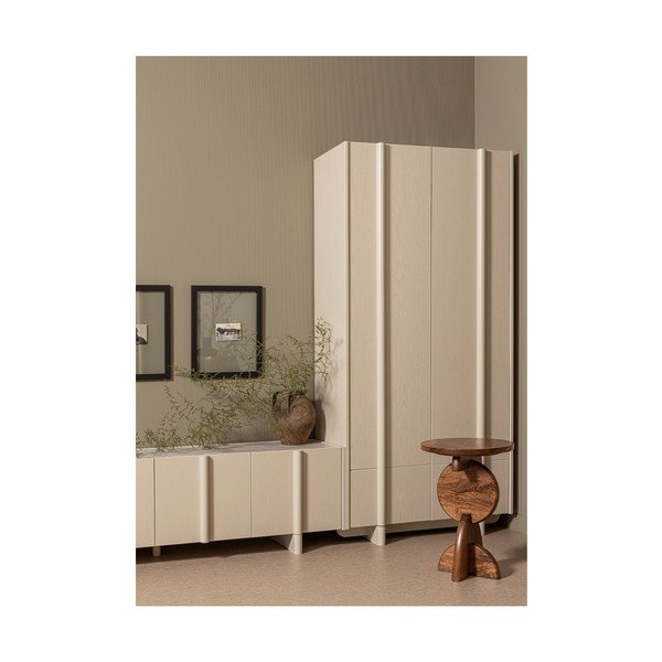 Masă TV modulară crem din lemn masiv de pin 200x53 cm Basu – WOOOD-image-1