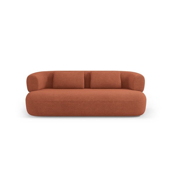 Canapea teracotă cu tapițerie din țesătură bouclé 178 cm Jenny – Micadoni -image-2