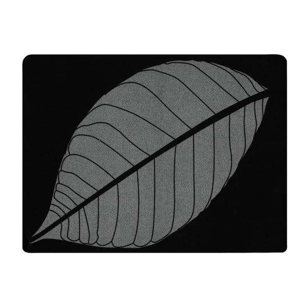 Suport farfurie KJ Collection Leaf, negru