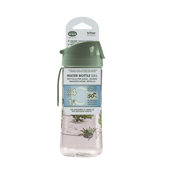 Sticlă pentru copii verde din tritan 500 ml Dinosaur – Snips-image-3