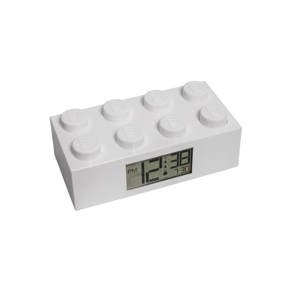 Ceas digital cu alarmă LEGO® Brick, alb-image-4