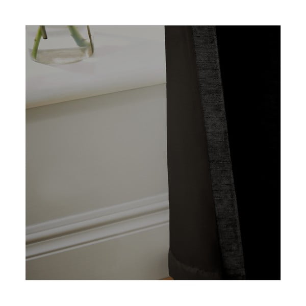 Draperii negre termoizolante 2 buc. din janilie 117x183 cm Selene Luxury Chenille – Hyperion-image-2