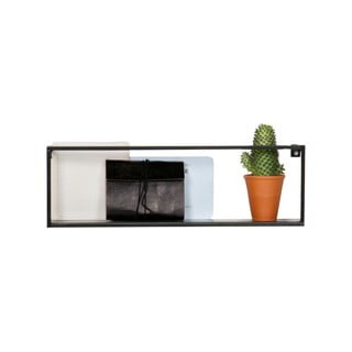 Raft WOOOD Meert, lungime 50 cm, negru