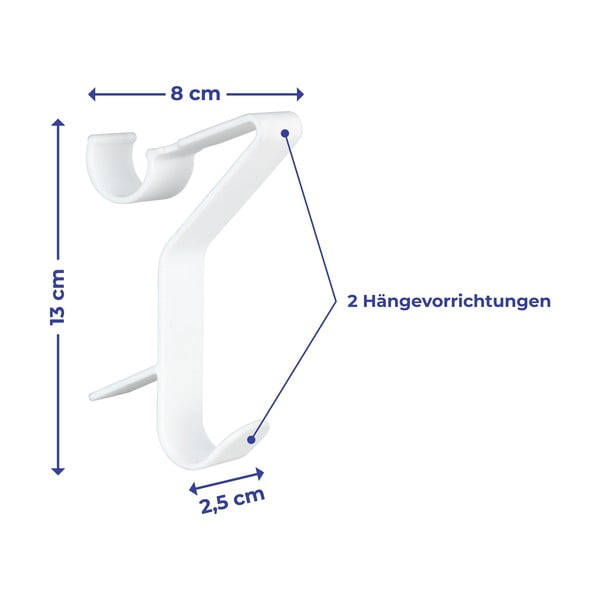 Cârlige albe 3 buc. suspendate din plastic – Maximex-image-4