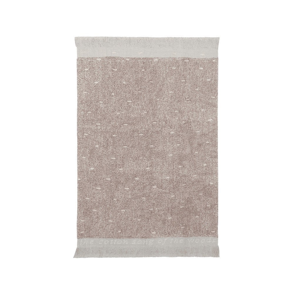 Covor bej lavabil/țesut manual din bumbac 140x200 cm Woods Symphony Linen – Lorena Canals
