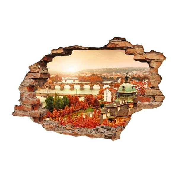 Autocolant perete 3D Ambiance Praga Podzim, 90 x 60 cm-image-2