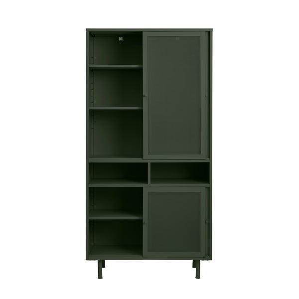 Dulap verde închis din metal cu ușă glisantă 90x180x40 cm Veep – Unique Furniture-image-3