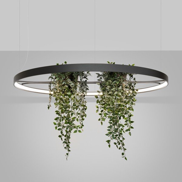 Lustră neagră LED din aluminiu ø 110 cm RIO – Thoro-image-1