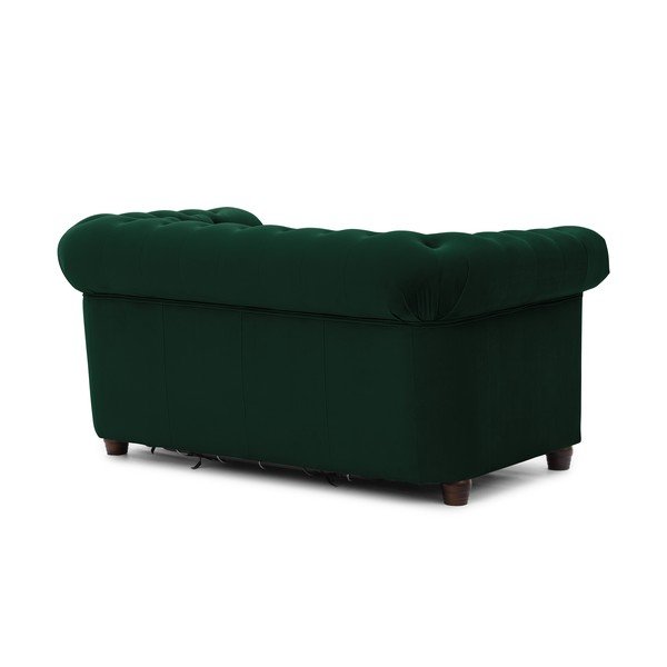 Canapea verde extensibilă cu tapițerie din catifea 148 cm York Blik – Ropez-image-3