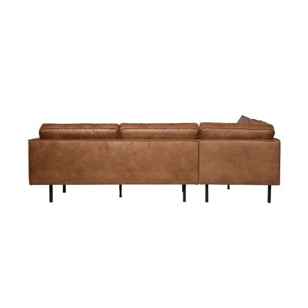 Colțar maro cu tapițerie din imitație de piele (cu colț pe partea stângă/în formă de ”L”) Rodeo – WOOOD-image-4