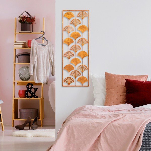 Decorațiune de perete din metal 32x90 cm Gingko – Wallity-image-3