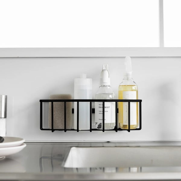 Suport pentru accesorii de spălat negru autoadeziv din metal Film Hook – YAMAZAKI-image-2