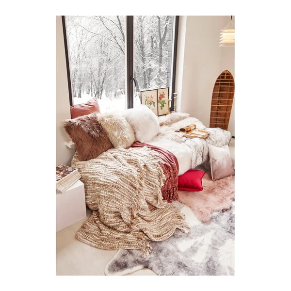 Pernă Tiseco Home Studio Sheepskin, 45 x 45 cm, bej-image-1