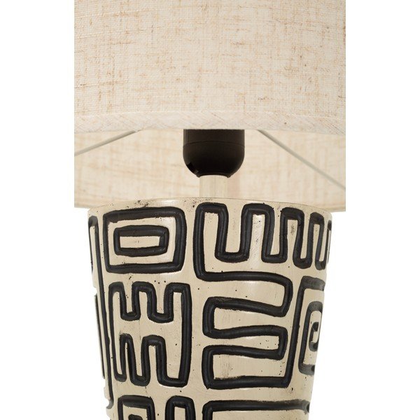 Lampadar negru/crem cu abajur textil (înălțime 145 cm) Nairobi – Mauro Ferretti-image-3
