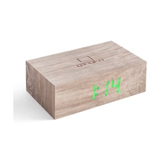Ceas deșteptător cu LED Gingko Flip Click, gri