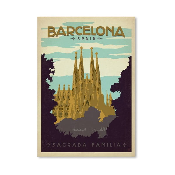 Poster Americanflat Barcelona, 42 x 30 cm