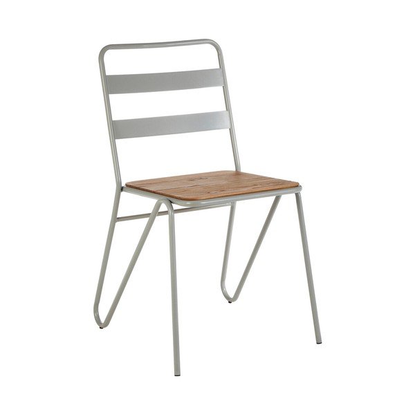 Scaun de dining gri/în culoare naturală din lemn de ulm District – Premier Housewares