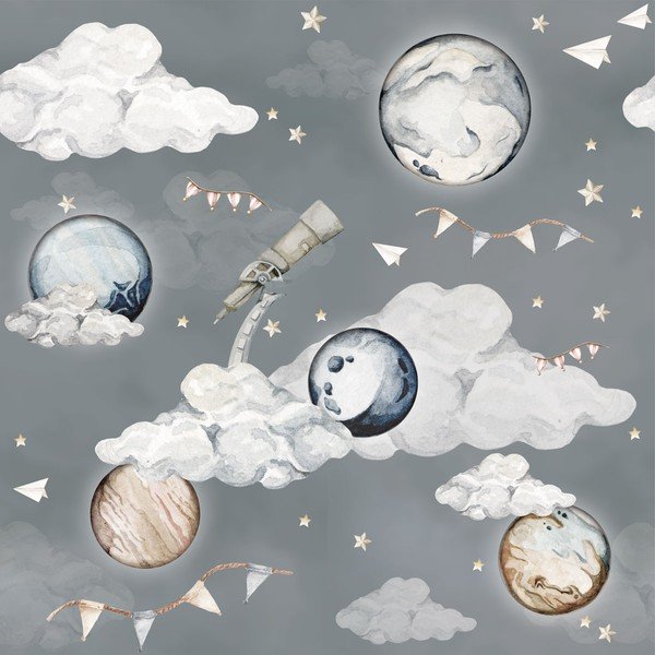 Tapet pentru copii 100x280 cm Magic Planets – Dekornik