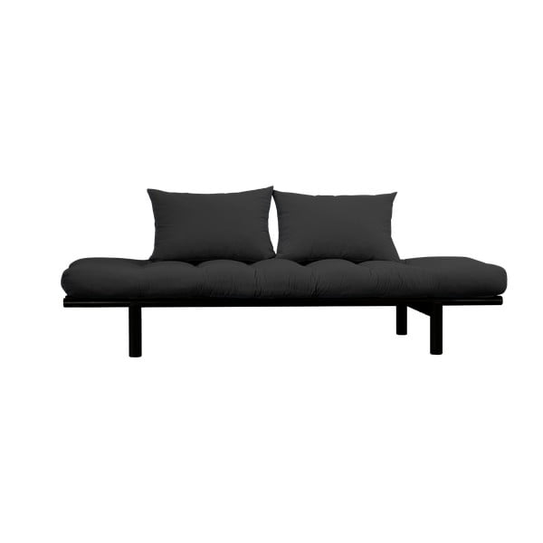 Canapea neagră extensibilă 200 cm Pace - Karup Design