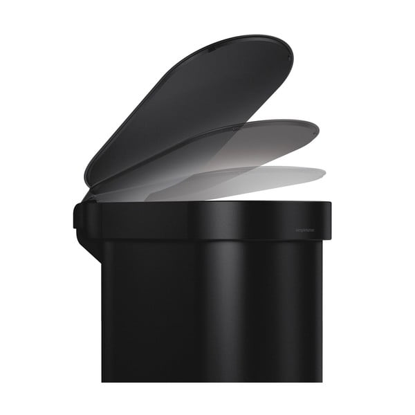 Coș de gunoi cu pedală din oțel 45 l Slim – simplehuman-image-3