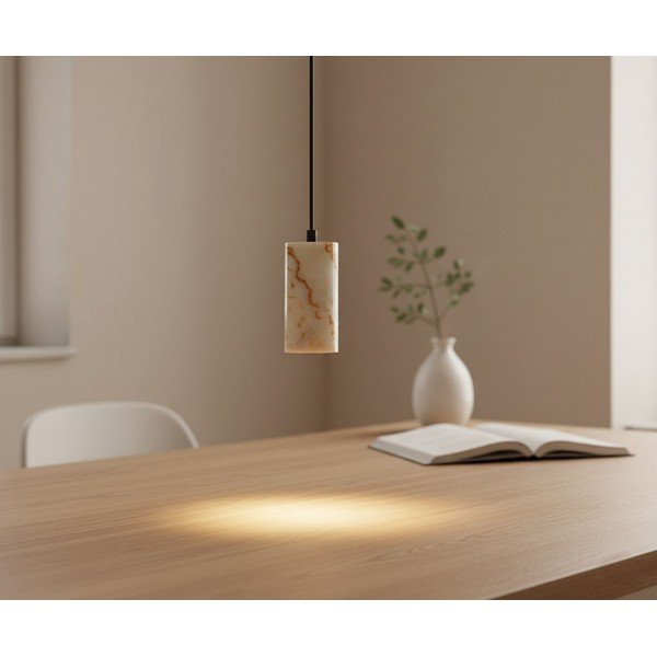 Lustră crem cu abajur din marmură ø 6,5 cm Selma – Opviq lights-image-2