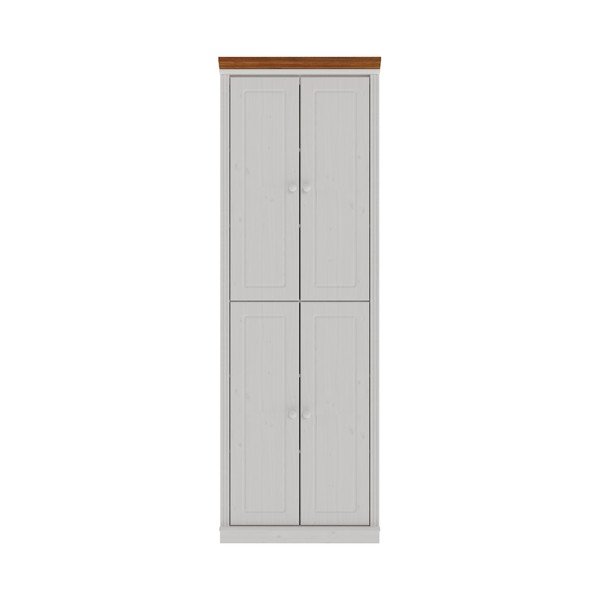 Dulap alb/chihlimbar din lemn de pin 74x223x37 cm Anita – Støraa