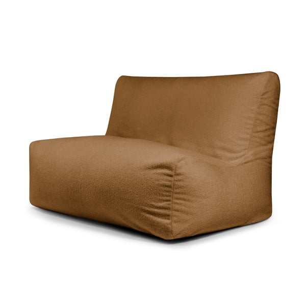 Fotoliu bean bag maro cu tapițerie din țesătură bouclé Sofa Seat Lounge – SLOWDOWN