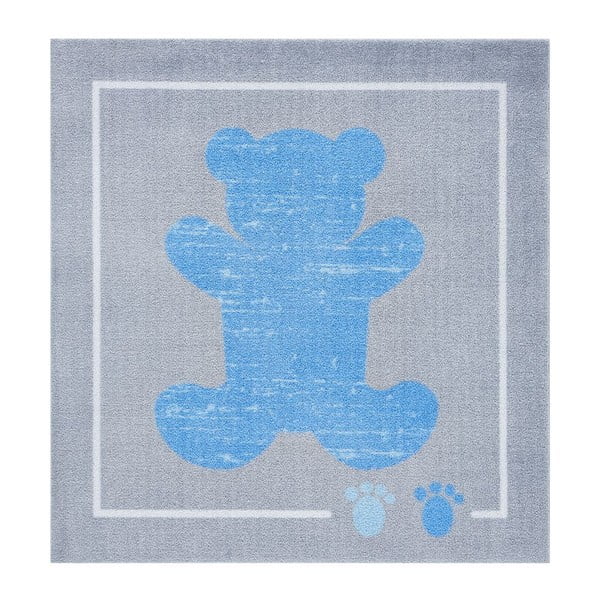 Covor Zala Living Kiddy Bear, 100 x 100 cm, albastru - gri