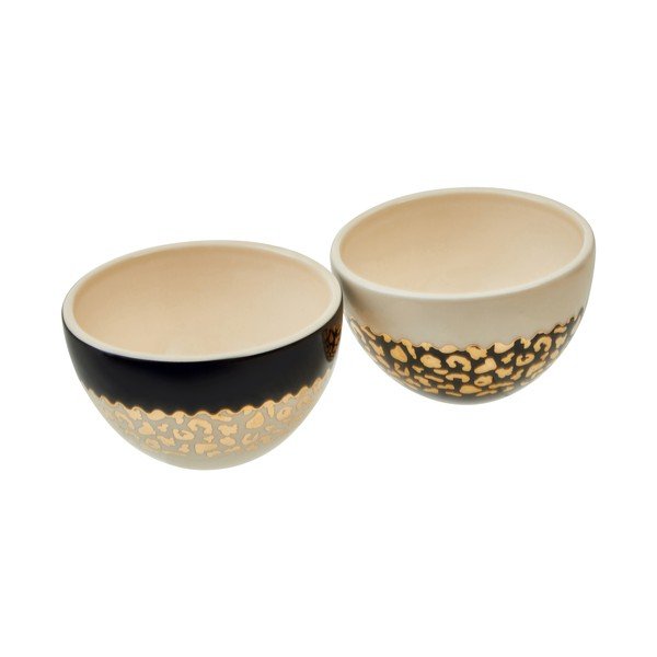 Boluri mici crem-auriu 2 buc. din gresie 180 ml London – Premier Housewares-image-4