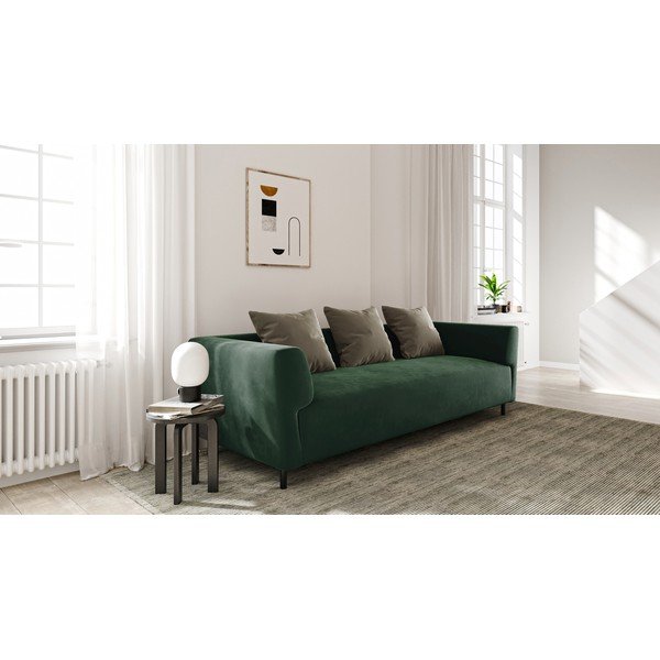 Canapea din catifea Ghado Nosto, verde-image-1