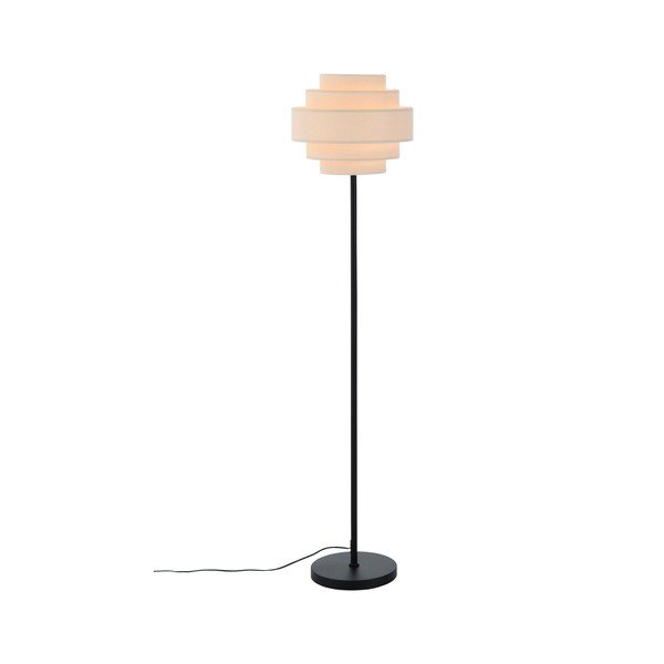 Lampadar negru mat/bej din material textil (înălțime 145 cm) Miguel – Ellos Home-image-3