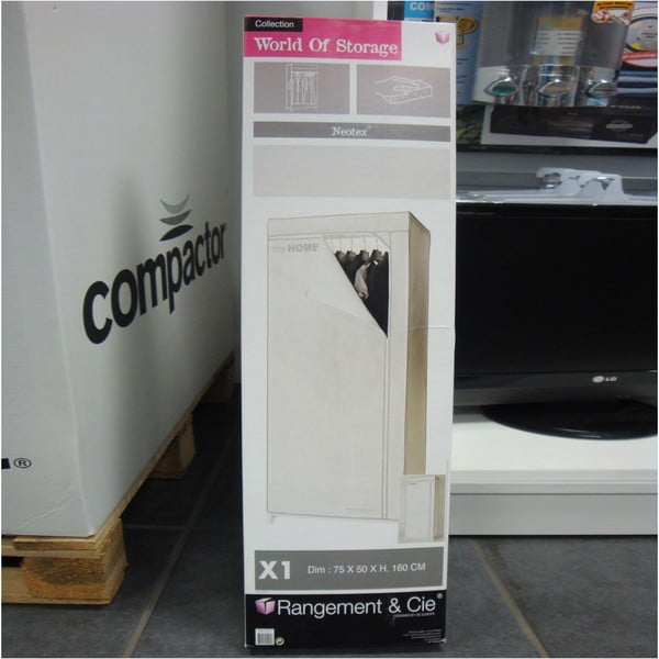 Dulap textil Compactor Wardrobe X1, alb-image-1