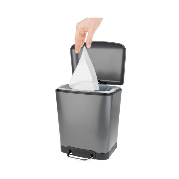 Coș de gunoi cu pedală Wenko Studio, 6 l, gri-image-2