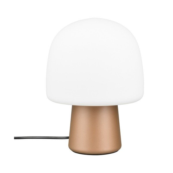 Veioză albă/în culoarea bronz cu abajur din sticlă (înălțime 27 cm) Steen – Trio