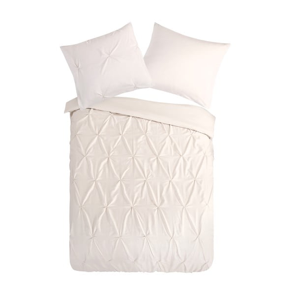 Lenjerie de pat crem din microfibră pentru pat de o persoană/extinsă 140x220 cm Pure Elegance – Good Morning