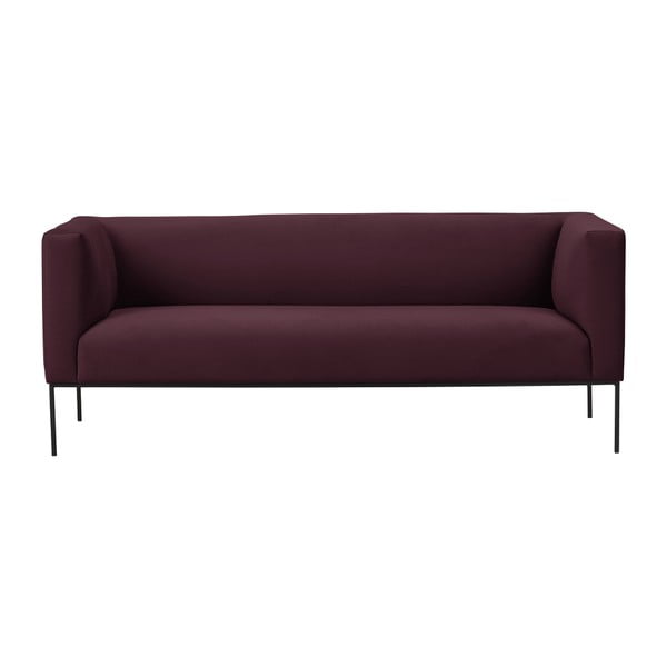 Canapea cu trei locuri Windsor & Co Sofas Neptune, roşu bordeaux
